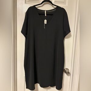 Mittoshop Black Short Sleeve Sheath dress